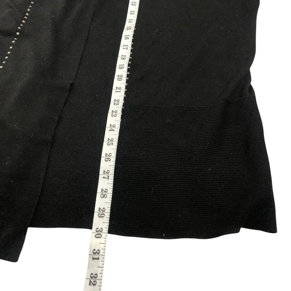 89th + Madison Black Studded Open Front Knit Cardigan Sweater Size‎ 2X Gothic